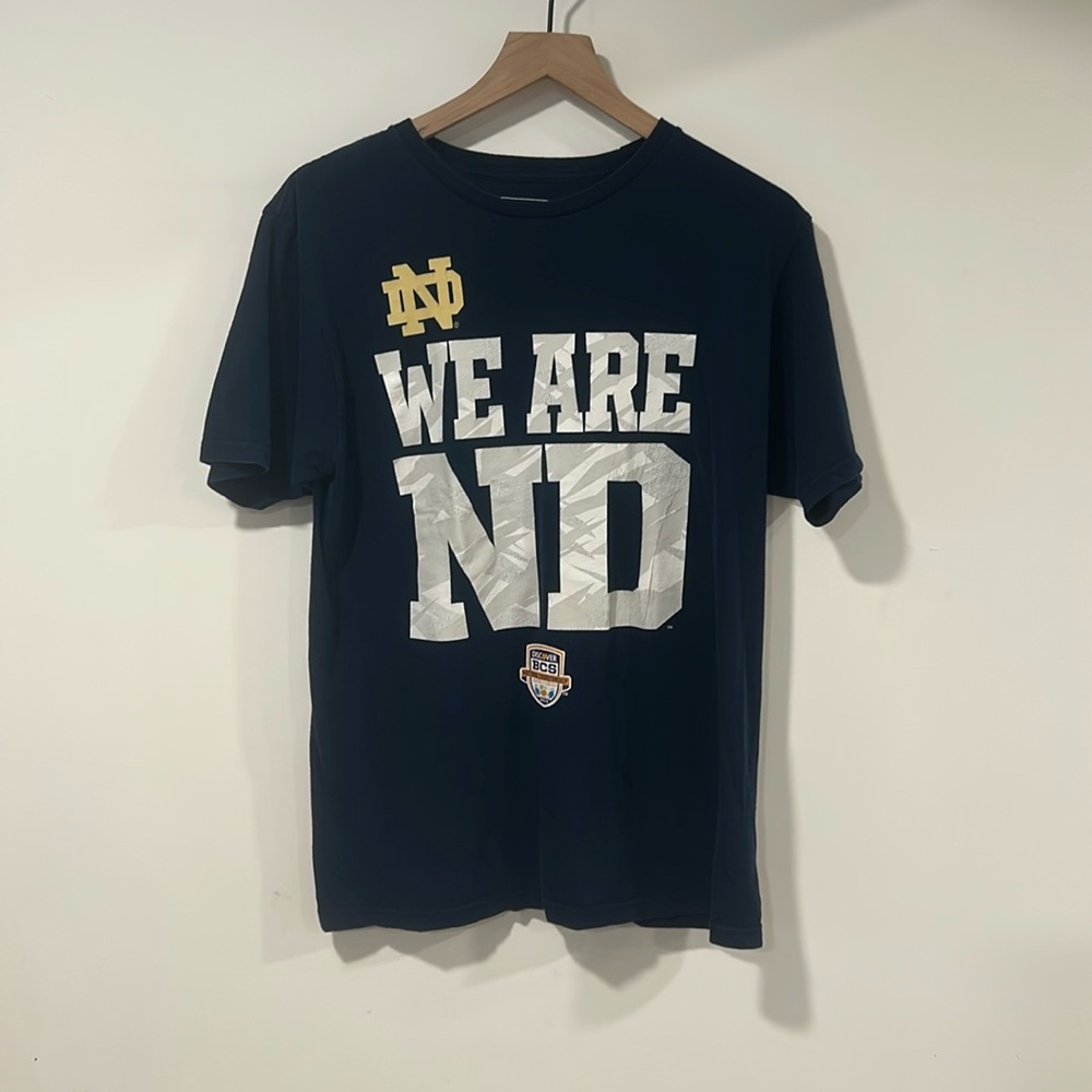 We are ND Notre Dame 2013 BCS National Championship Men Large adidas T shirt